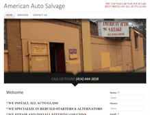 Tablet Screenshot of americanautosalvagewi.com